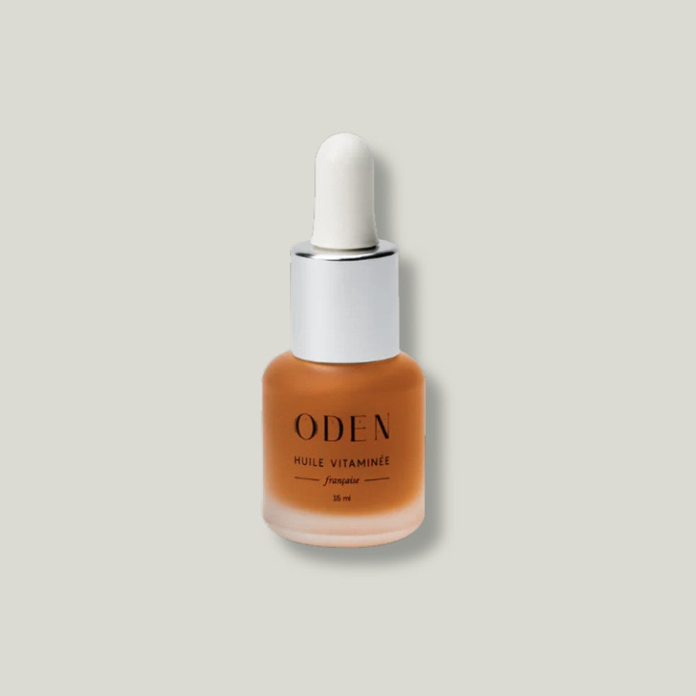 pack shot serum huile vitamine oden visage
