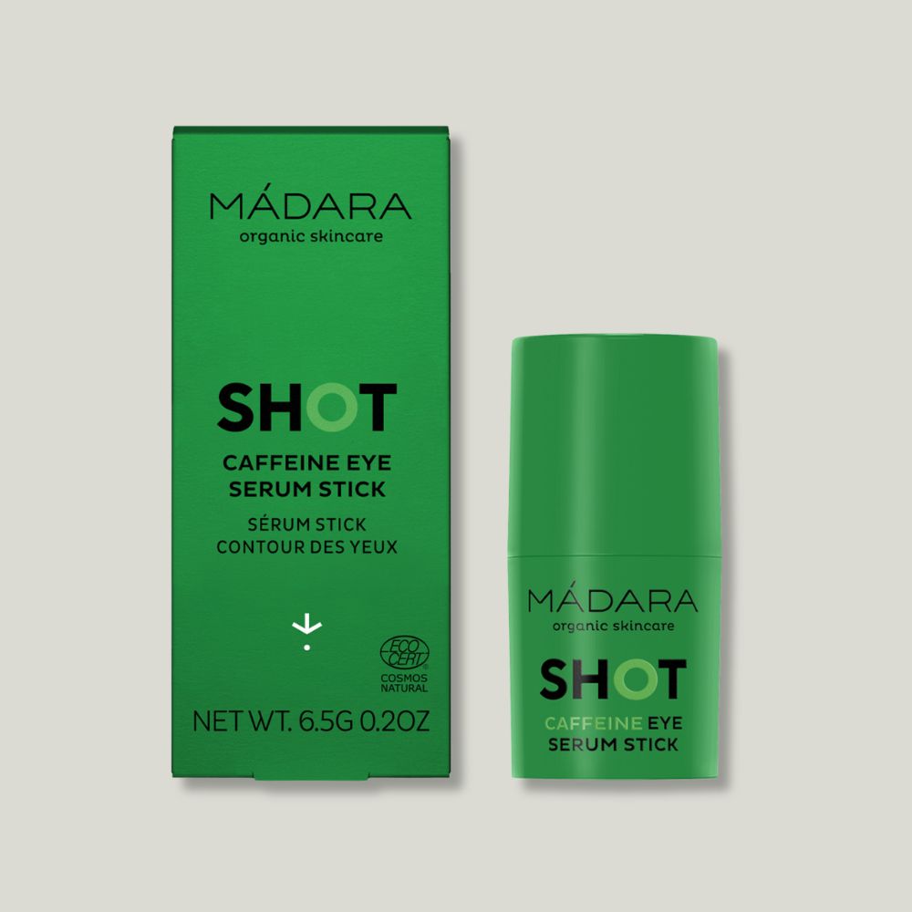 visuel de sérum shot contour des yeux à la caféine Madara