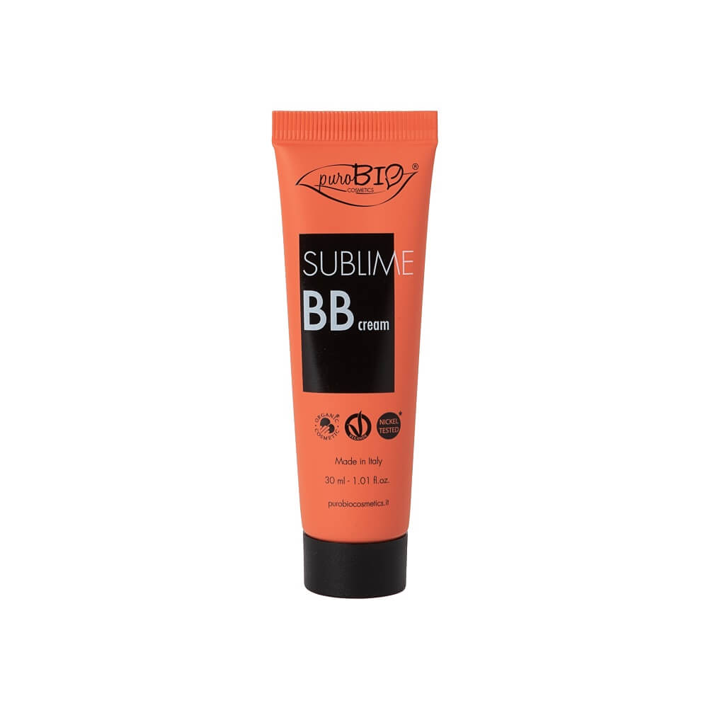 tube bb crème sublime purobio orange et noir mademoiselle biloba