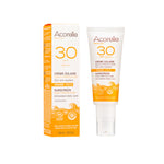 packaging creme solaire visage SPF30 acorelle