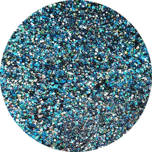 close up galaxsisi paillettes biodegradables