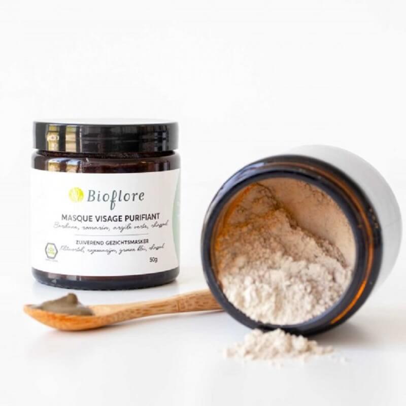 texture brute et rehydratee masque visage purifiant bioflore