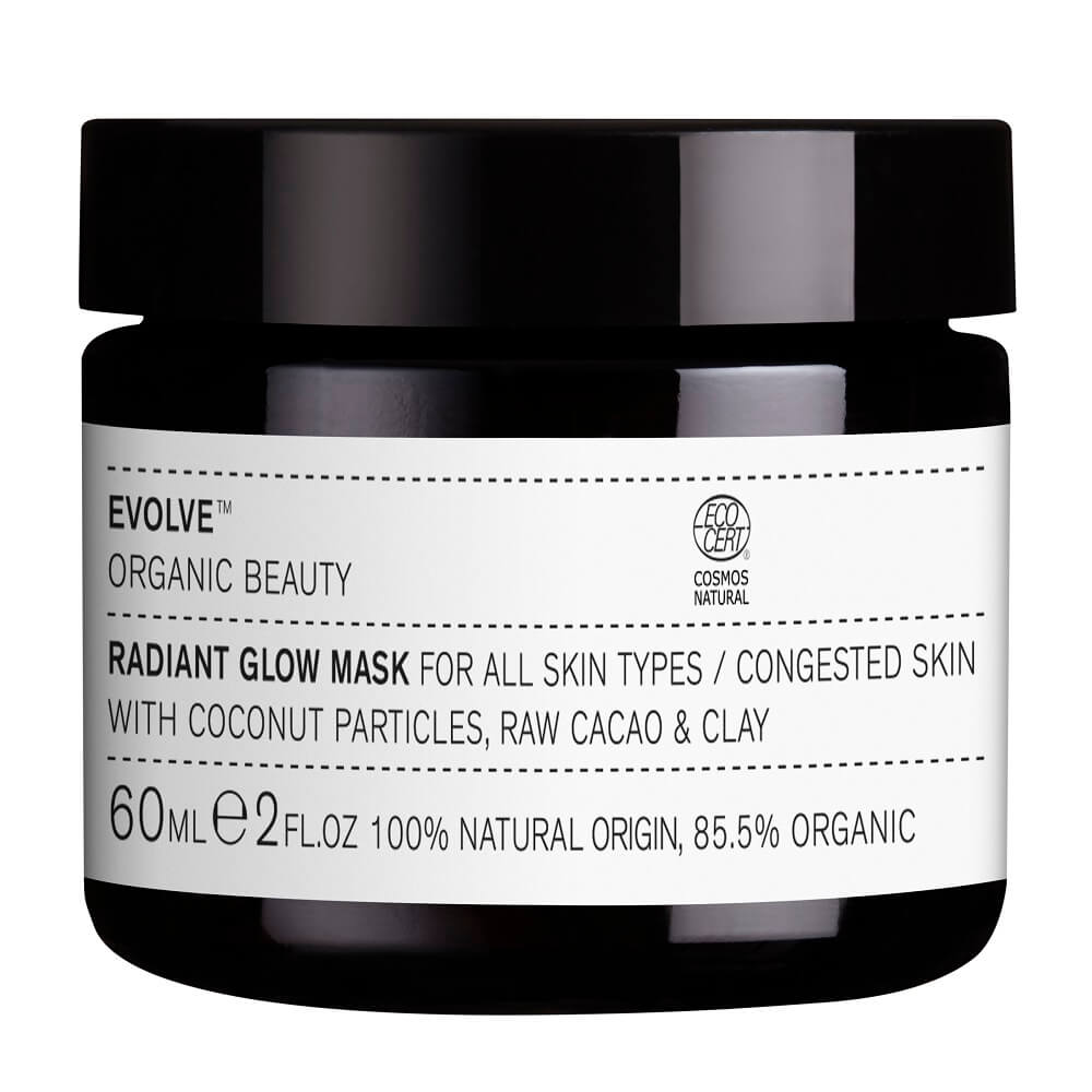 packaging radiant glow mask 60 ml evolve beauty