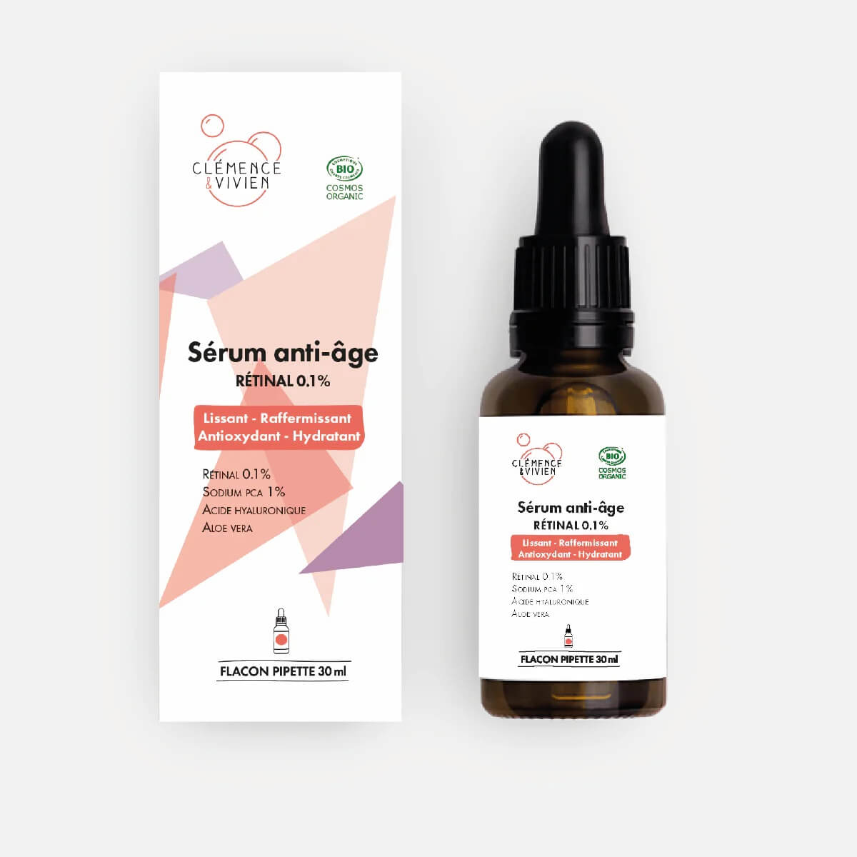 packaging serum anti age clemence et vivien