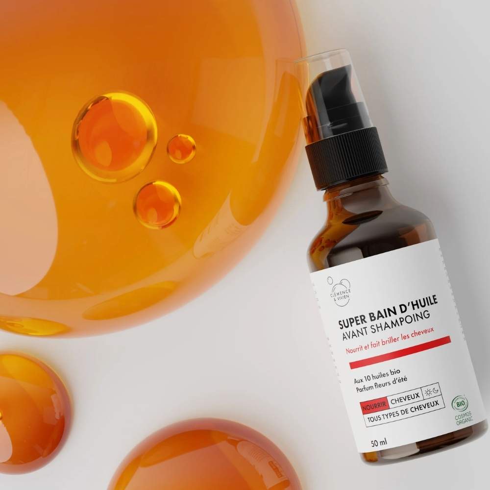 super bain dhuile cv texture sur fond blanc