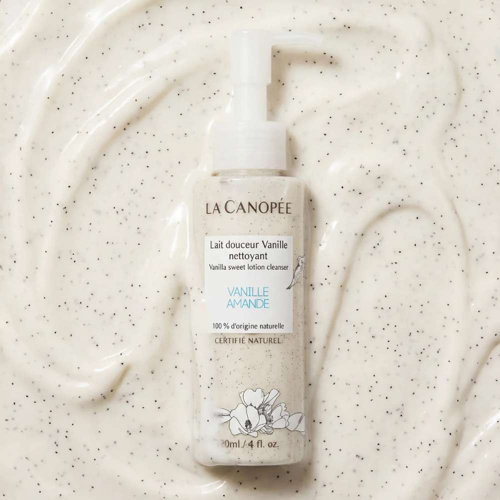 lait douceur étalé avec packaging