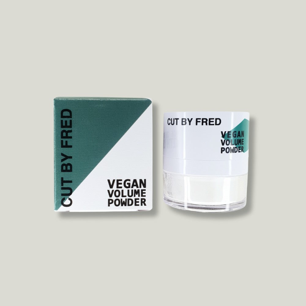 pack shot vegan volume powder cut by fred