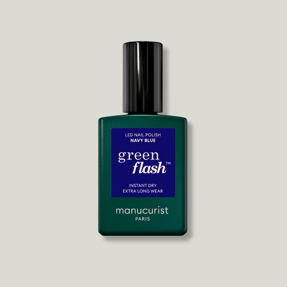 vernis green flash navy blue manucurist