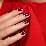 rendu vernis green prune posée Manucurist