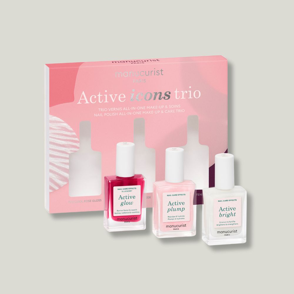 trio de vernis soin essentiels gamme active manucurist